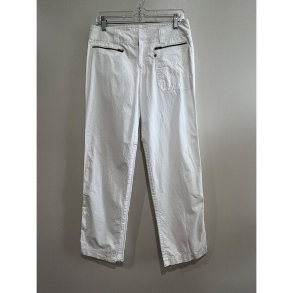 Athleta Pivot Pant Womens 6 White Zippers Convertible Leg Style #739402 Travel - Picture 1 of 12